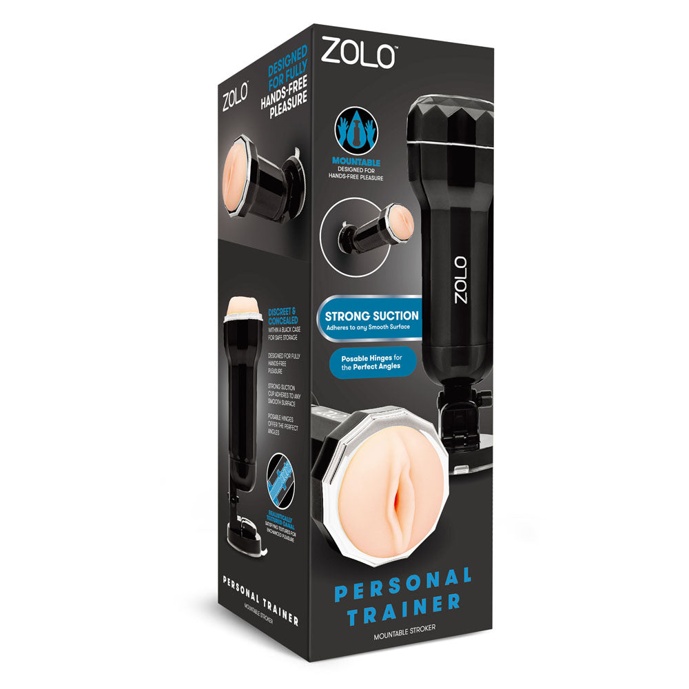 Zolo Personal Trainer - Flesh Vagina Stroker with Suction Mount - Naughty by Nature Adult Store