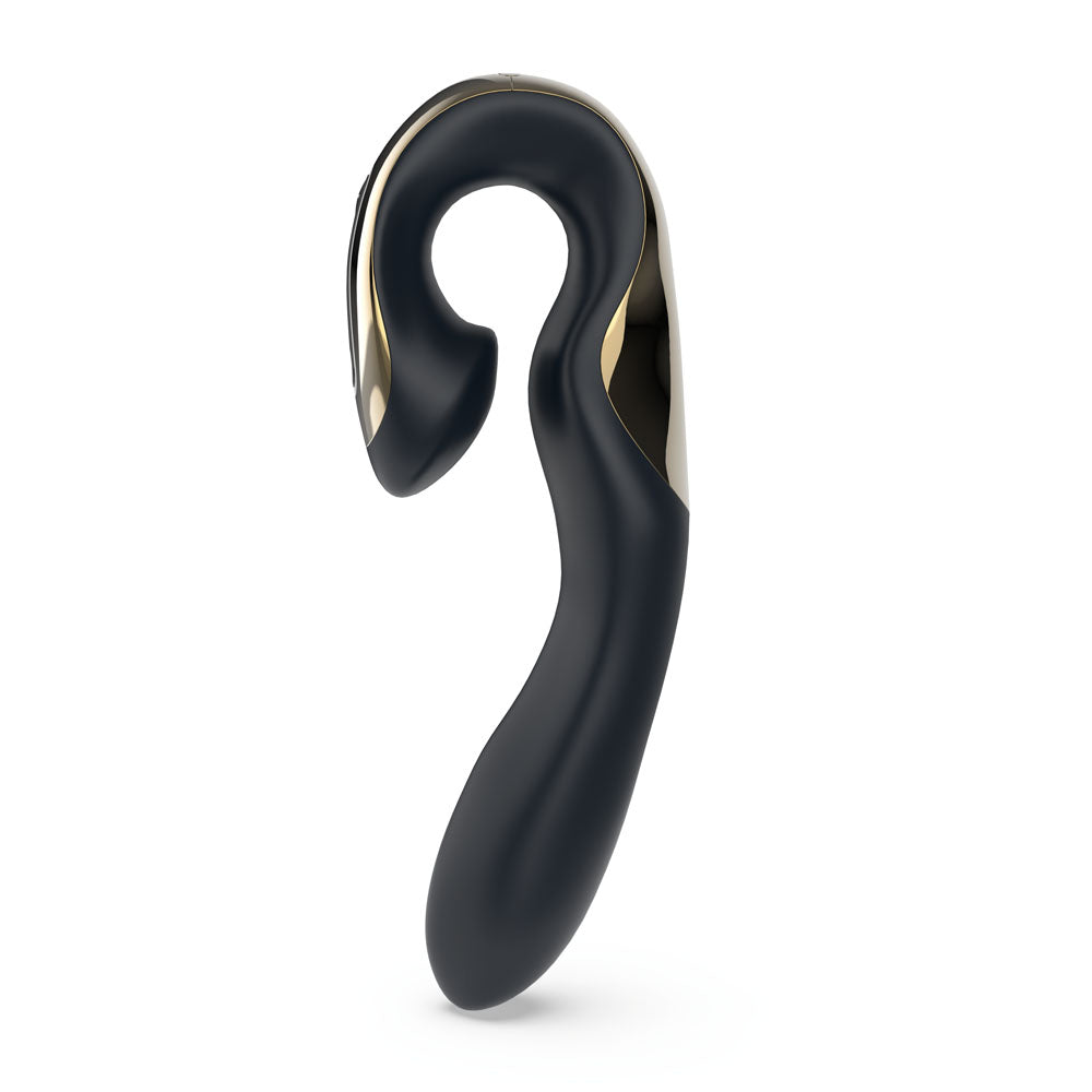 Zini Roae Special Edition - Black/Gold - Black/Gold 19.5 cm USB Rechargeable Vibrator - Naughty by Nature Adult Store