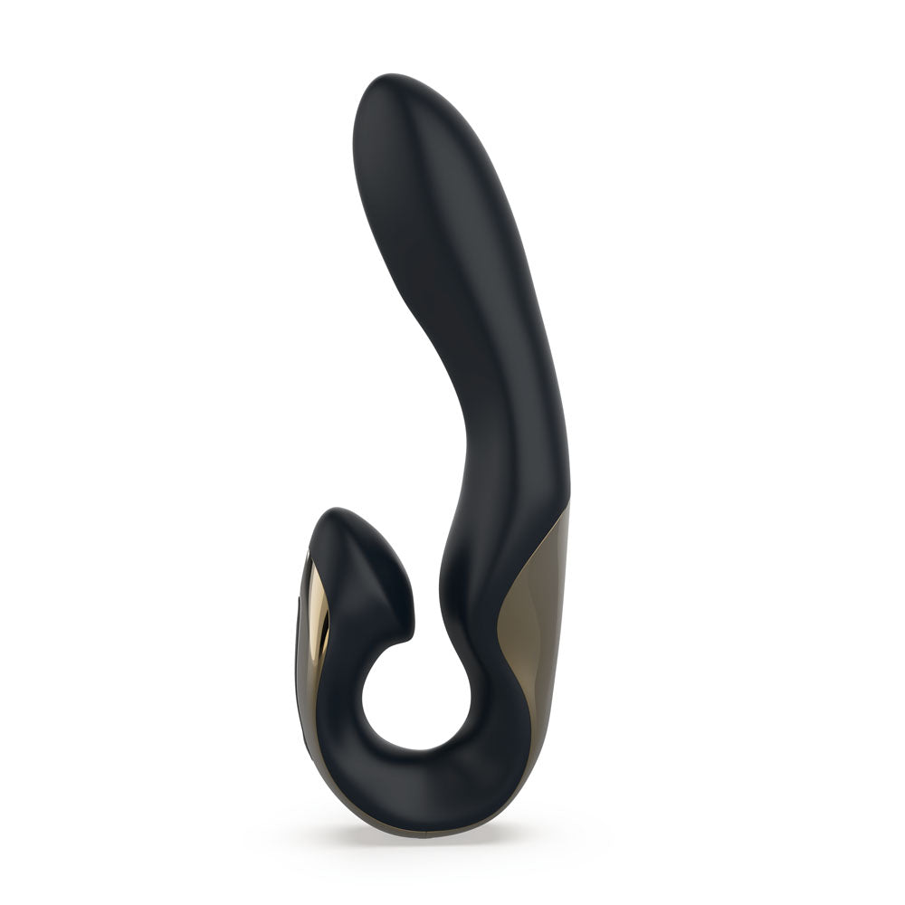 Zini Roae Special Edition - Black/Gold - Black/Gold 19.5 cm USB Rechargeable Vibrator - Naughty by Nature Adult Store
