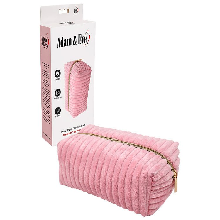 Adam And Eve Plush Storage Bag For Discreet Personal Item Storage - HEALTH CARE