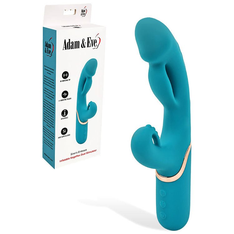 Adam And Eve Sirens Embrace 24 Cm USB Rechargeable Inflatable Rabbit Vibrator - VIBRATORS