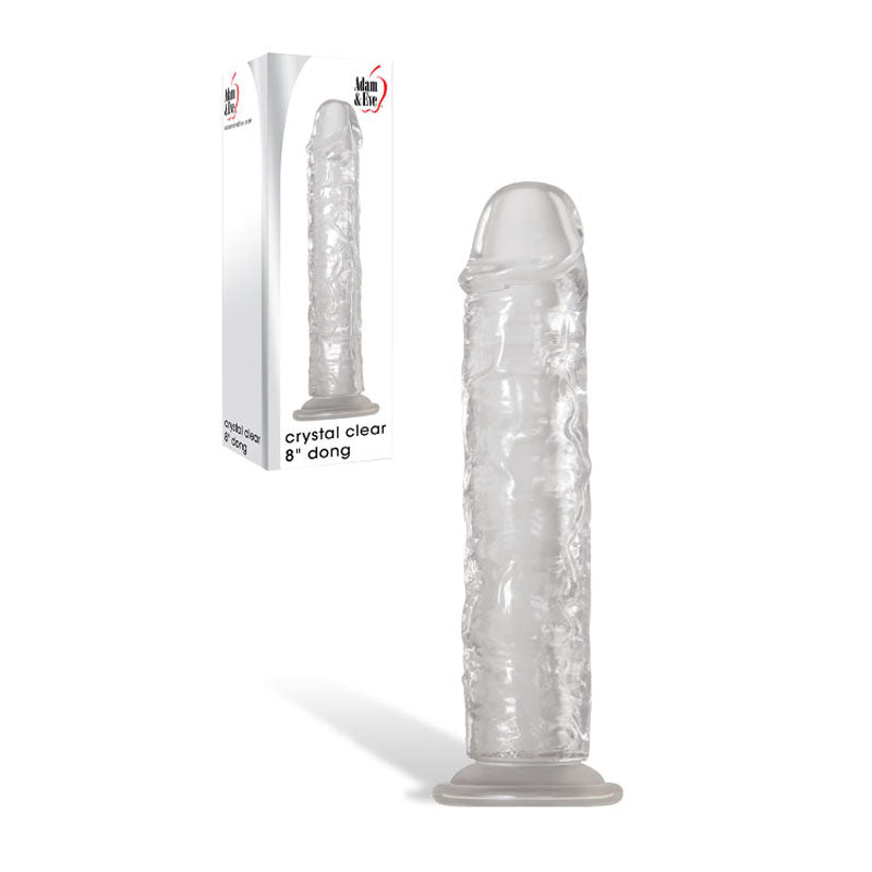 Adam & Eve Crystal Clear 8'' Dong - Clear 20.3 cm Dong - DONGS
