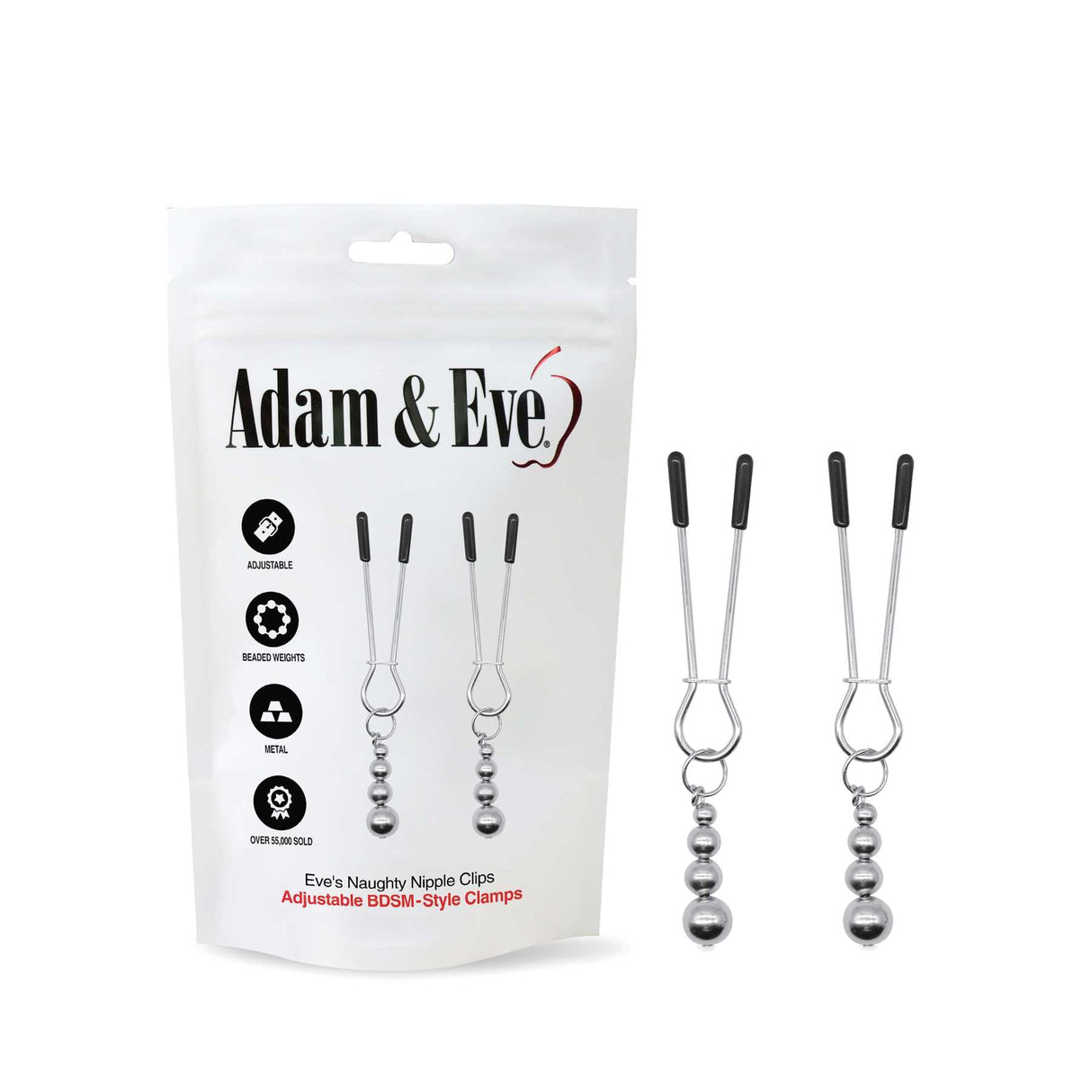 Adam & Eve Eve's Naughty Nipple Clips - Set of 2 - BONDAGE - TOYS