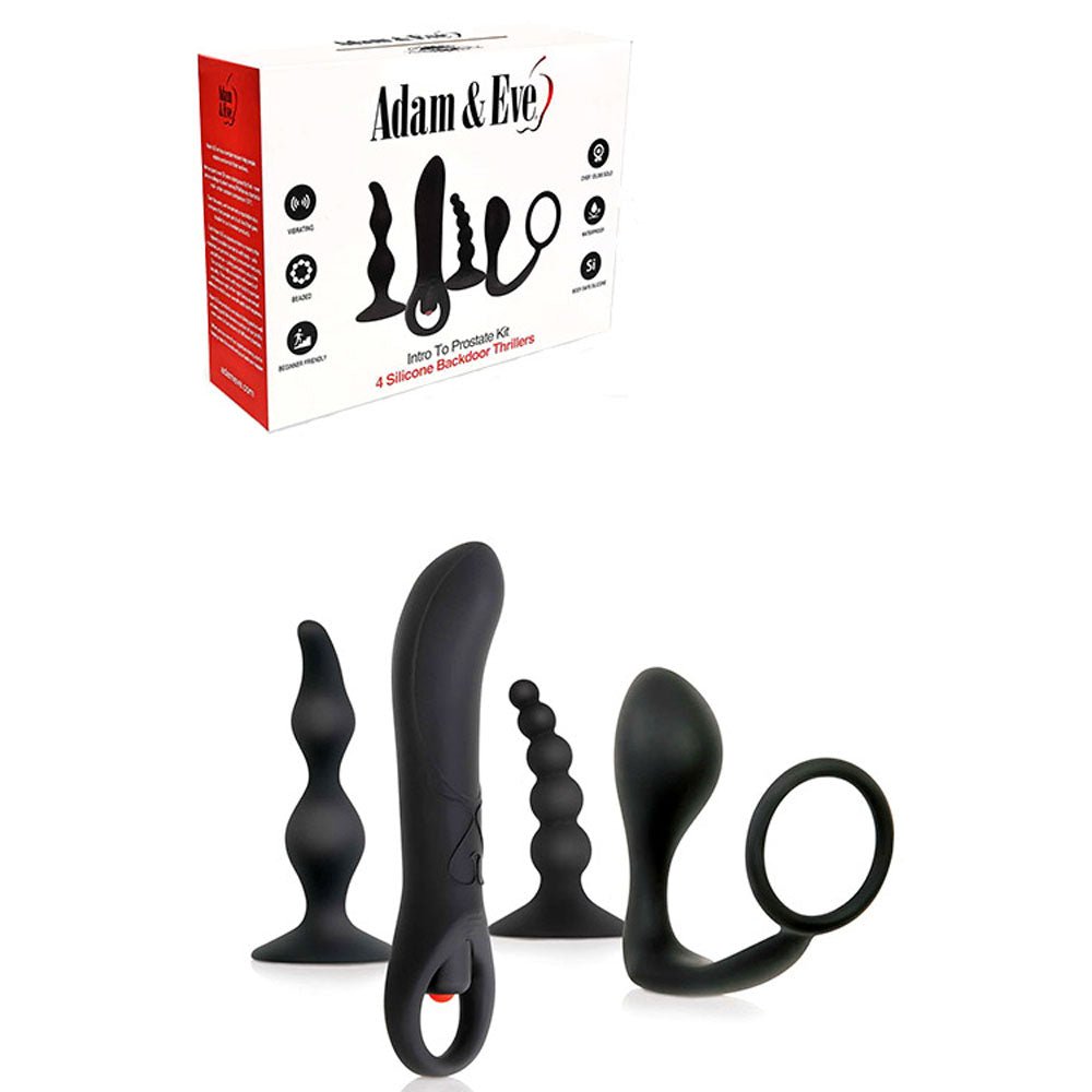 Adam & Eve INTRO TO PROSTATE KIT - 4 Piece Kit - ANAL TOYS