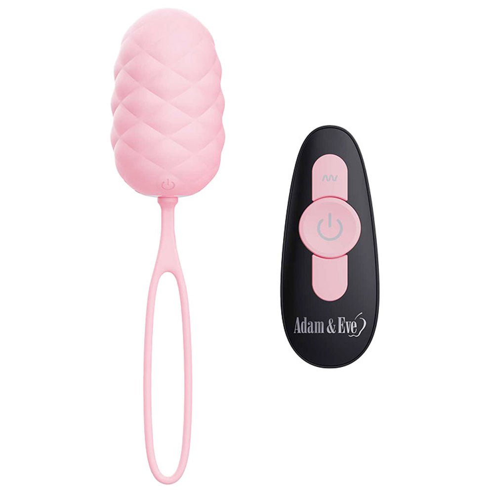 Adam & Eve PILLOW TALK EGG - Pink USB Rechargeable Vibrating Egg with Wireless Remote Control - BULLETS & EGGS