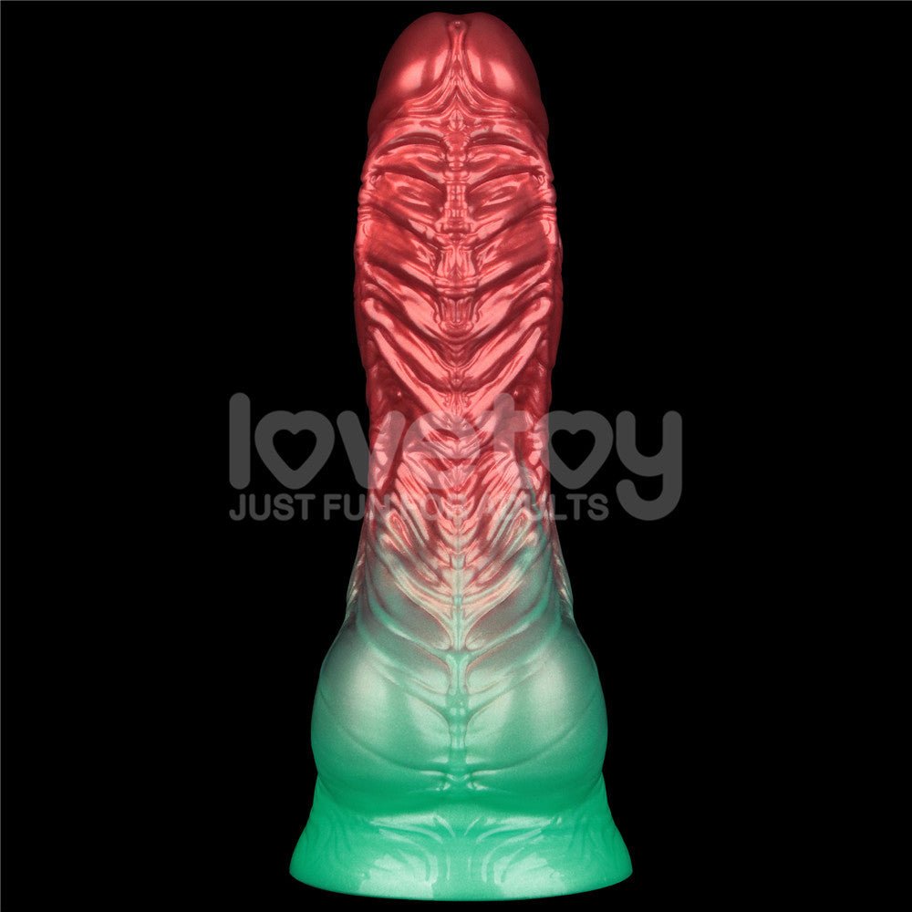 Aerosx 8 Inch Dual Density Inflatable Dildo - Red/Green 28 cm - DONGS
