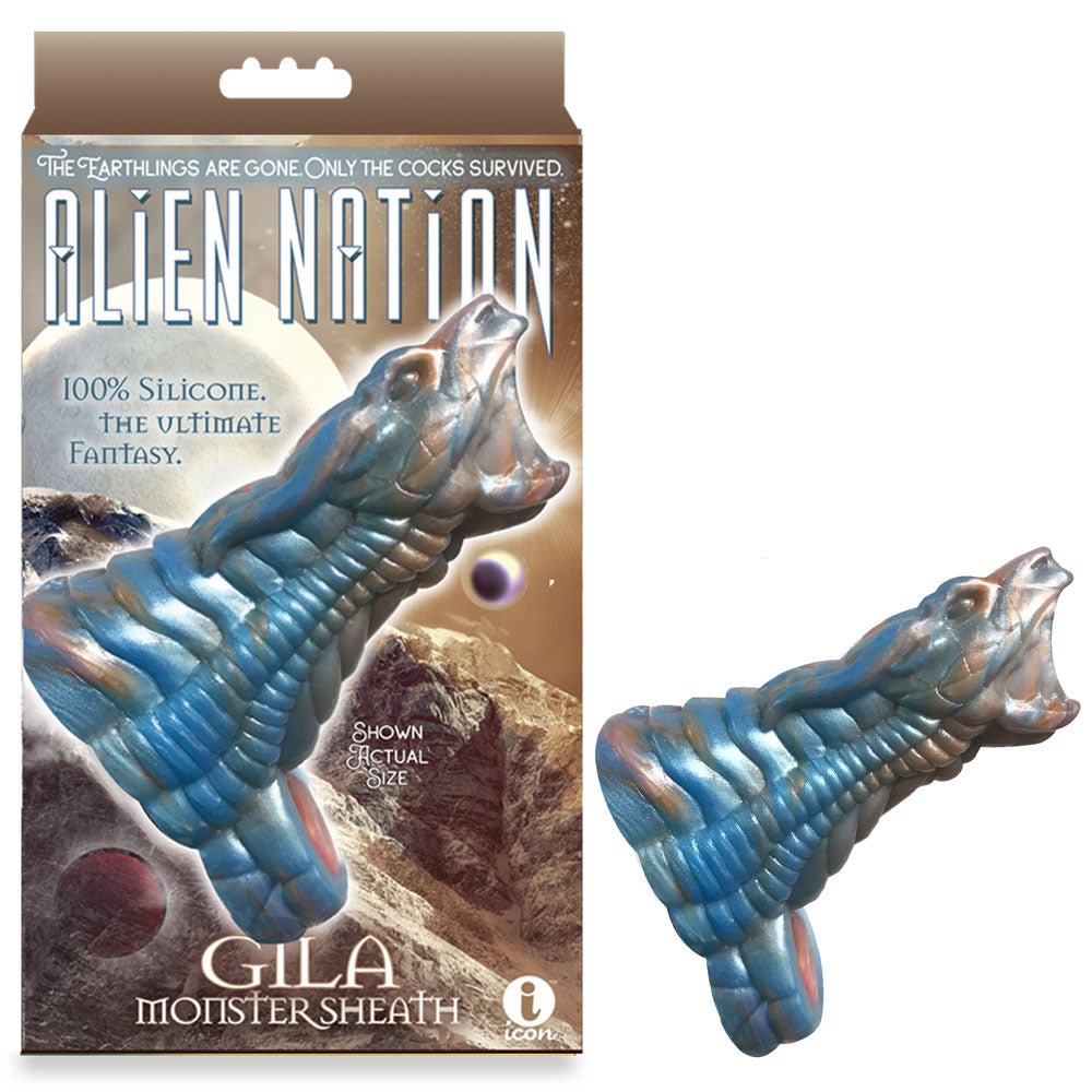 Alien Nation - Gila - Blue/Gold 14 cm Penis Sheath - SLEEVES