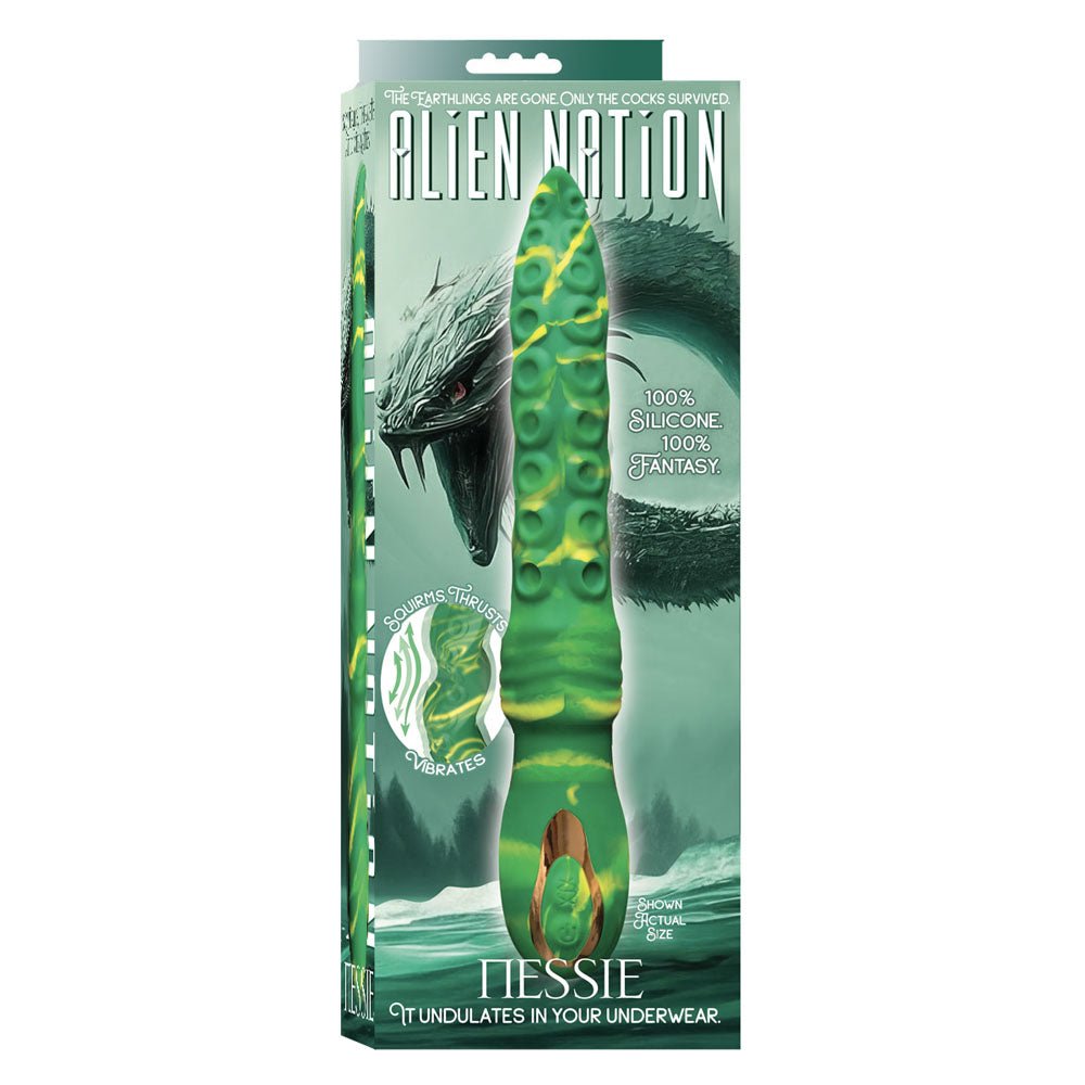 Alien Nation Nessie Green Yellow USB Rechargeable Tentacle Vibrator - VIBRATORS