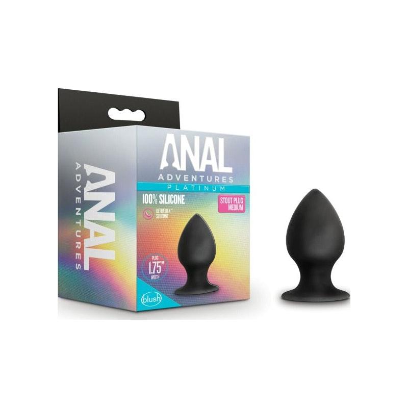 Anal Adventures Platinum Silicone Anal Stout Plug Medium - Adult Toys