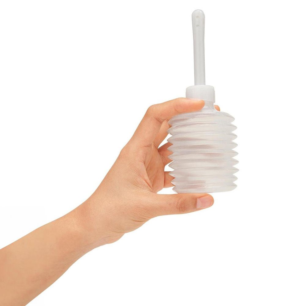 AquaClean Silicone 1 - Way Valve Contoured Ergo Douche Set - 190 ml Capacity with Free Travel Douche Included - HEALTH CARE