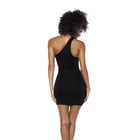 Asymmetrical Cut Out Dress w Ring Details Black - Naughty by Nature Adult Store
