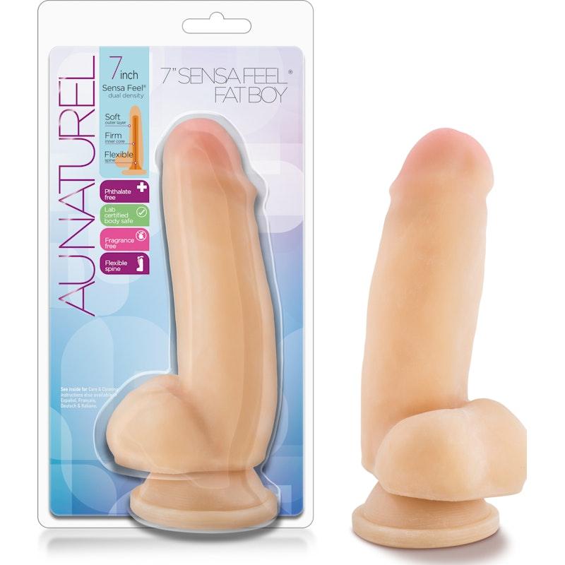 Au Naturel 7in Sensa Feel Fat Boy Beige - Naughty by Nature Adult Store
