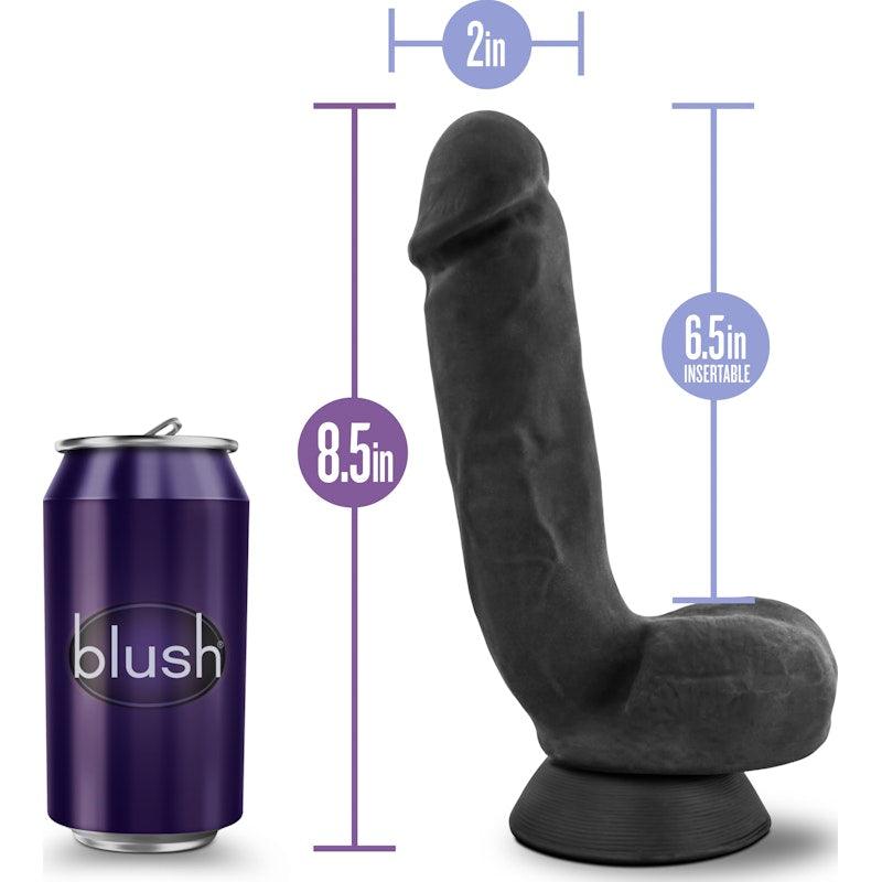 Au Naturel Bold Pound 8.5in Dildo Black - Adult Toys