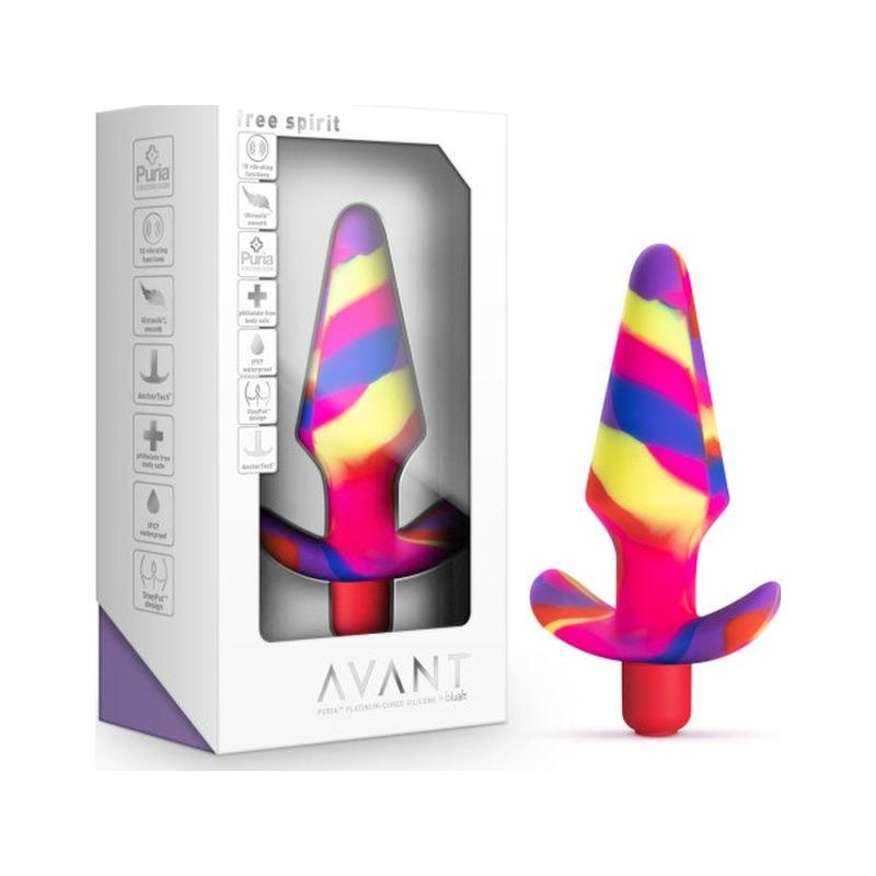 Avant Free Spirit Scarlet Silicone Butt Plug - Adult Toys
