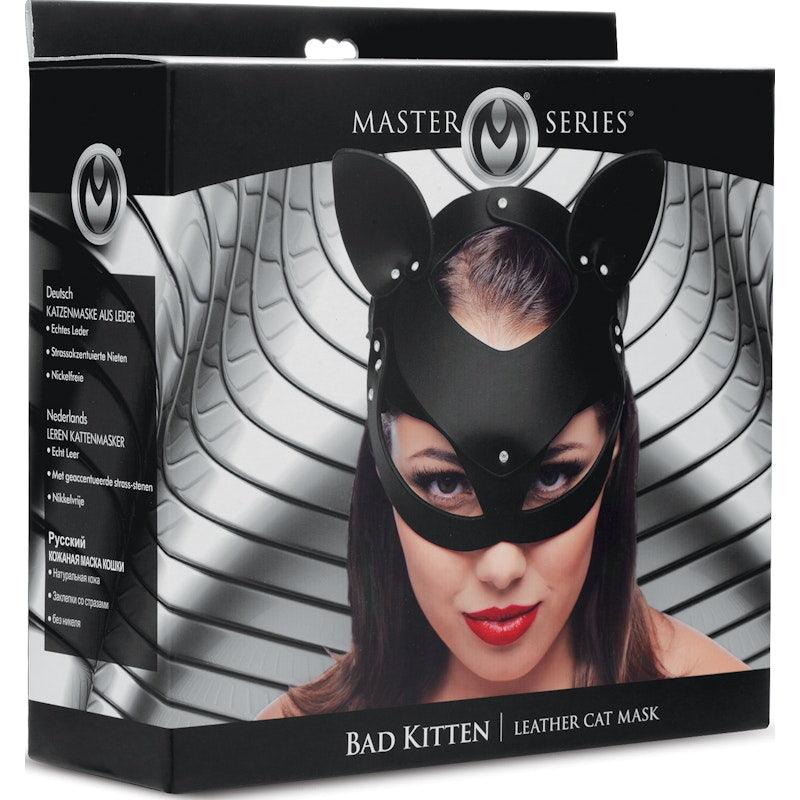 Bad Kitten Leather Cat Mask - Naughty by Nature Adult Store