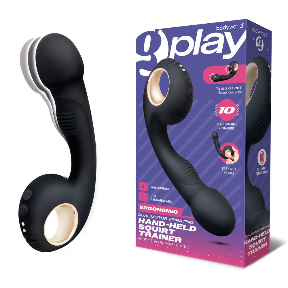 Bodywand G - Play Vibrating Squirt Trainer - Black 17 cm USB Rechargeable Vibrator - VIBRATORS