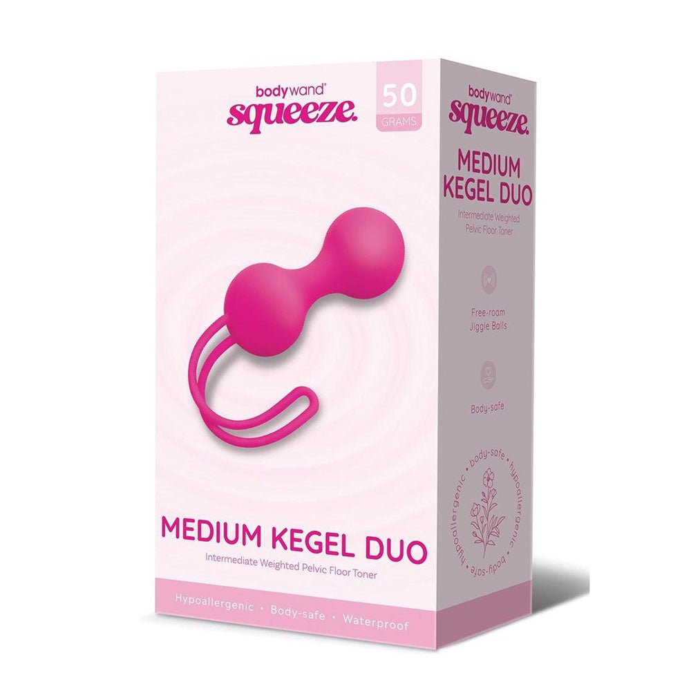 Bodywand Squeeze Medium Kegel Duo - Pink Kegel Balls - 50 grams - KEGEL TOYS
