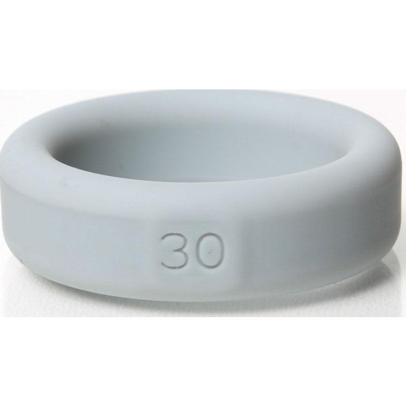 Boneyard Silicone Cock Ring – 30mm Medical Grade Grey Stretcher - Adult Toys