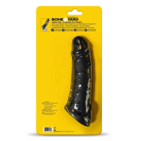 Boneyard Vibrating Silicone Remote Control 9 Mode Extender - Adult Toys - Naughty by Nature Adult Store