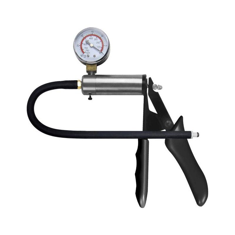 Brass Pistol Pump with Gauge and Hose - Adult Toys