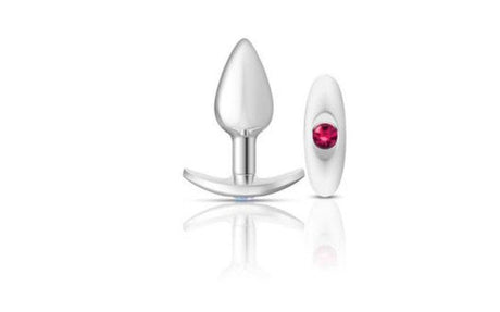 Cheeky Charms Silver Anchor Butt Plug w Clear and Teal Jewel Kit - Naughty by Nature Adult Store