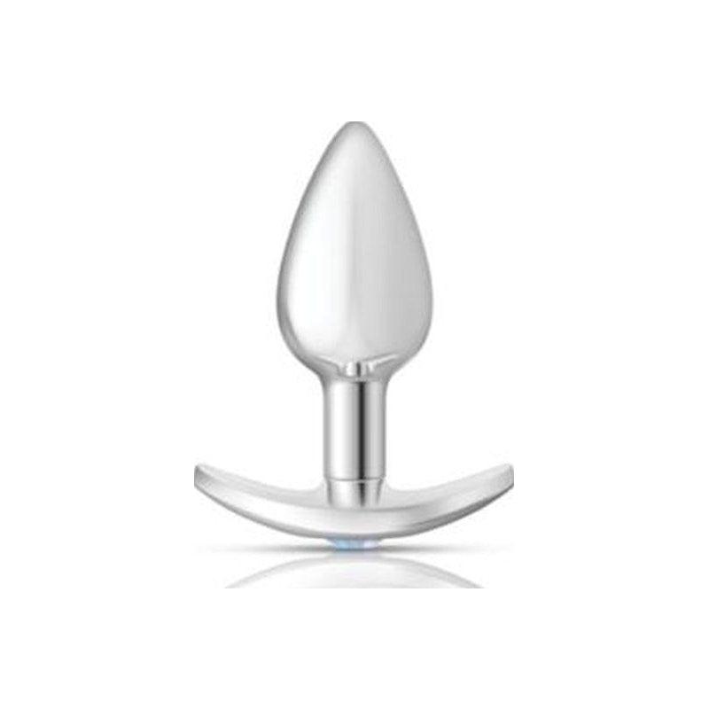 Cheeky Charms Silver Anchor Butt Plug w Clear and Teal Jewel Kit - Naughty by Nature Adult Store