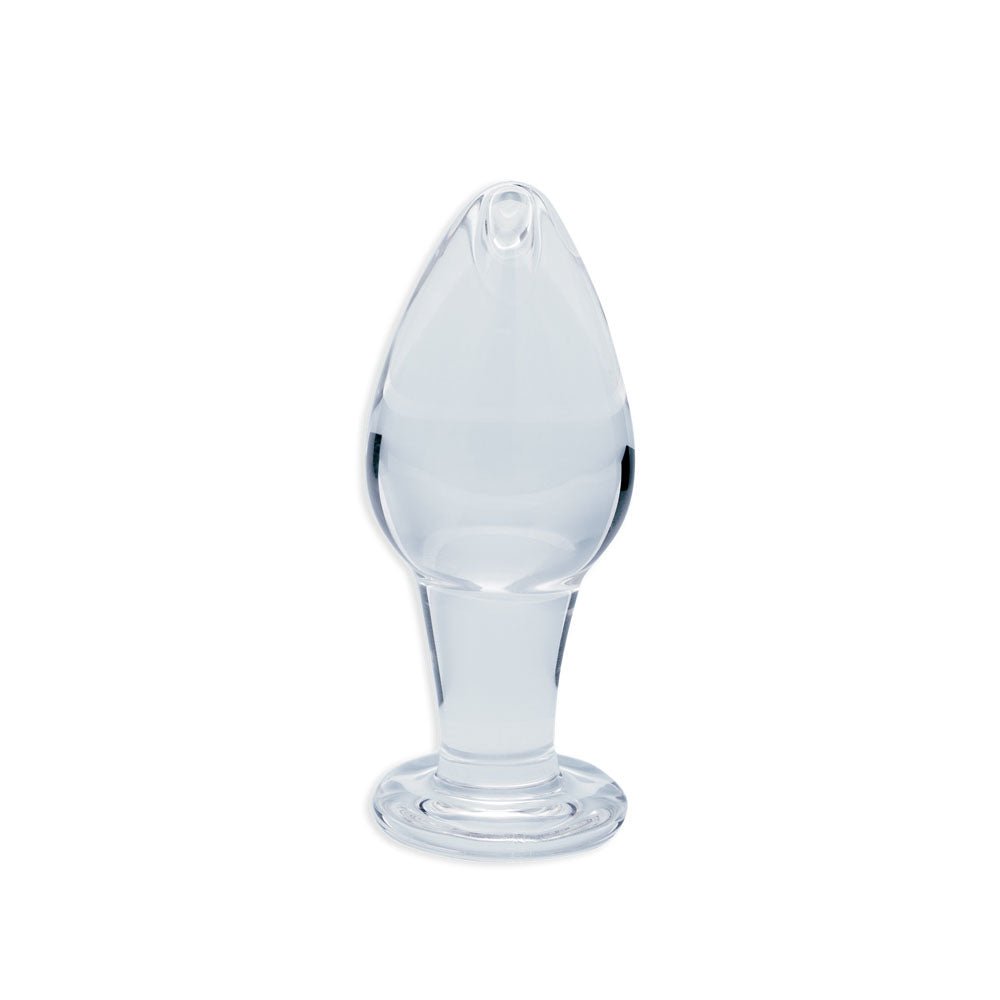 Clarity - Utopian Bud - Clear 8.9 cm Glass Butt Plug - GLASS TOYS