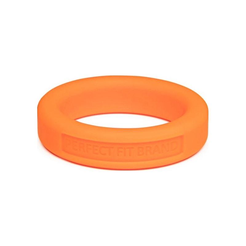 Classic Silicone Medium Stretch Penis Ring 36mm Orange - Adult Toys