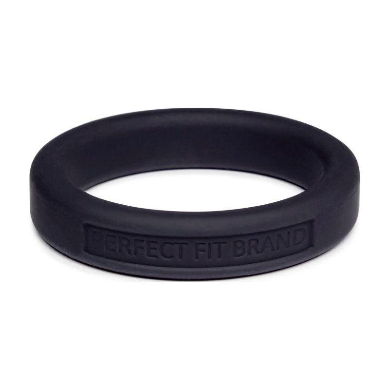 Classic Silicone Medium Stretch Penis Ring 44mm Black - Adult Toys