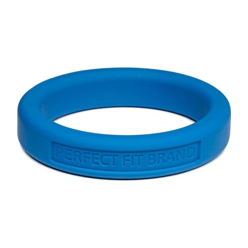 Classic Silicone Medium Stretch Penis Ring 44mm Blue - Adult Toys