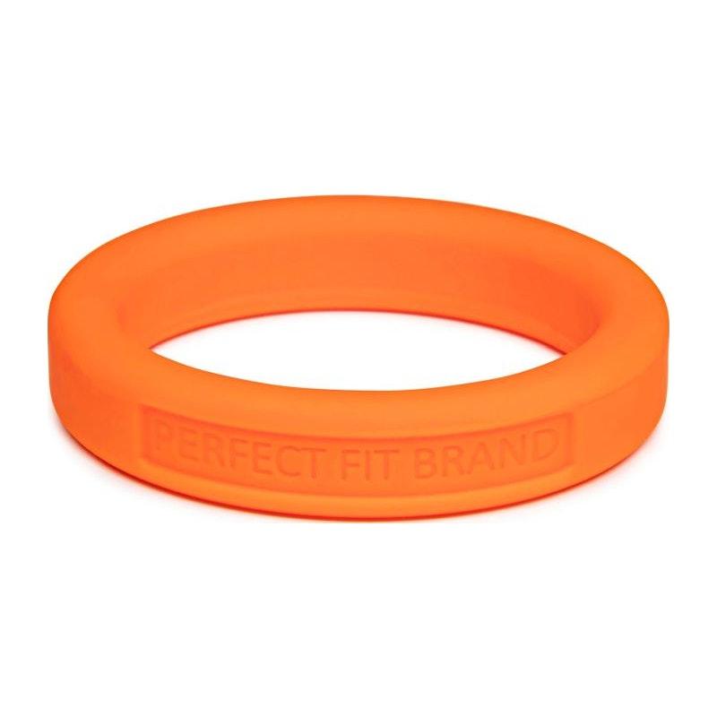 Classic Silicone Medium Stretch Penis Ring 44mm Orange - Adult Toys