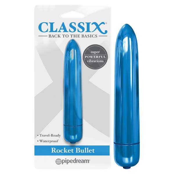 Classix Rocket Bullet - Metallic Blue 8.9 cm Bullet - BULLETS & EGGS