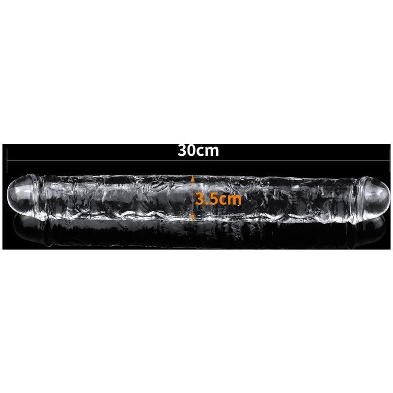 Clear Double Dildo 12in - Naughty by Nature Adult Store