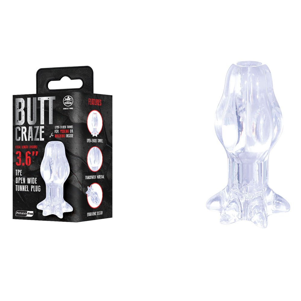Clear Premium Gaping Butt Plug for Anal Stretching and Pleasure - ANAL TOYS