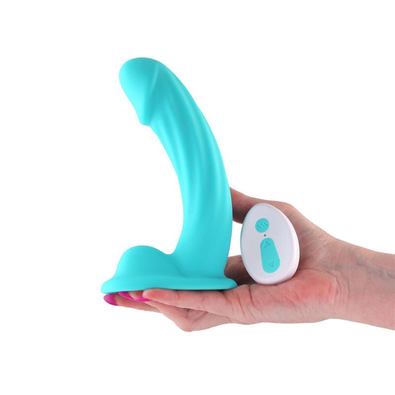 Colours Curve - Vibrating 6'' Dildo - Vibrating with Wireless Remote - DONGS