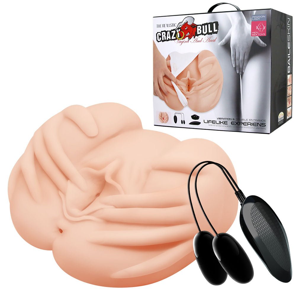 Crazy Bull Vibrating Spread Torso β Realistic TPR Male Masturbator - MASTURBATORS