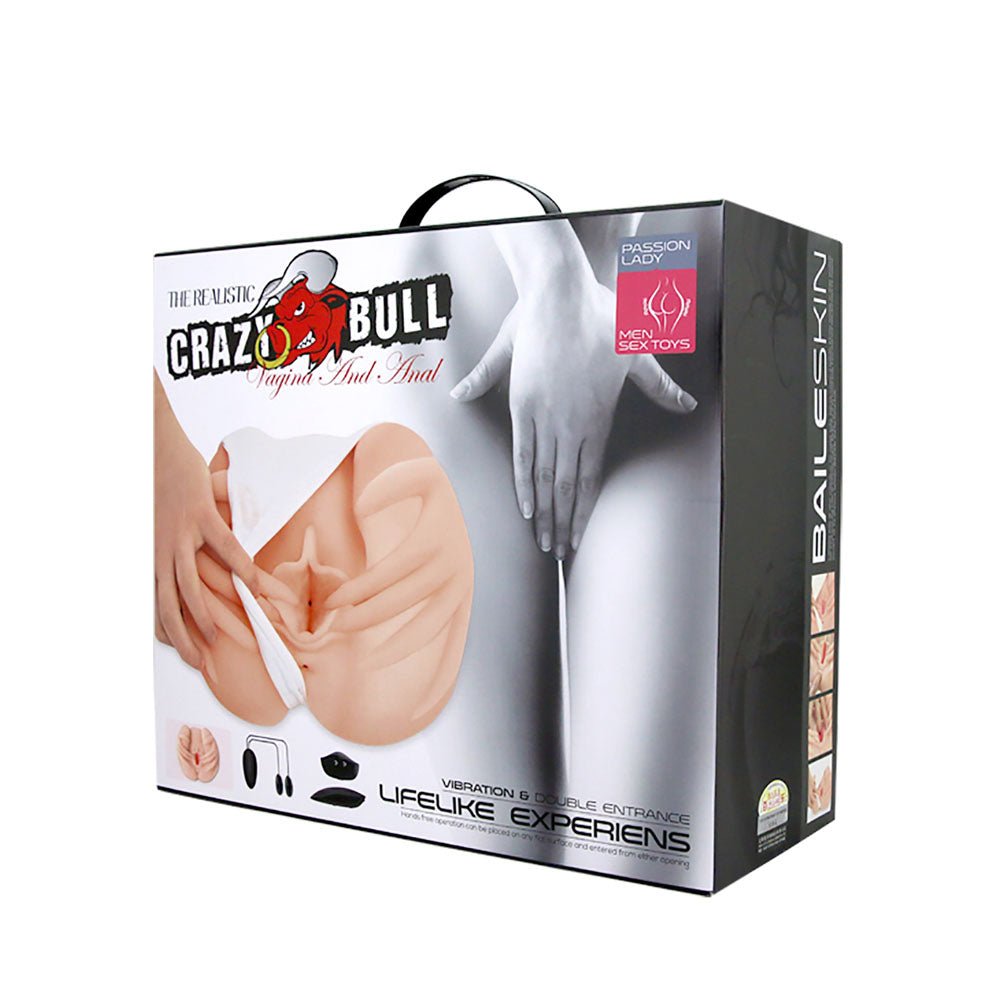 Crazy Bull Vibrating Spread Torso β Realistic TPR Male Masturbator - MASTURBATORS