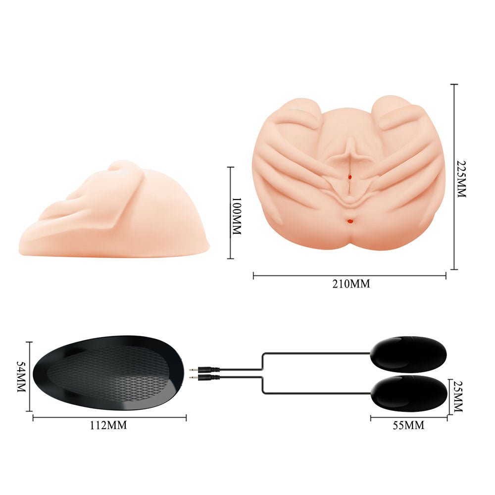 Crazy Bull Vibrating Spread Torso β Realistic TPR Male Masturbator - MASTURBATORS