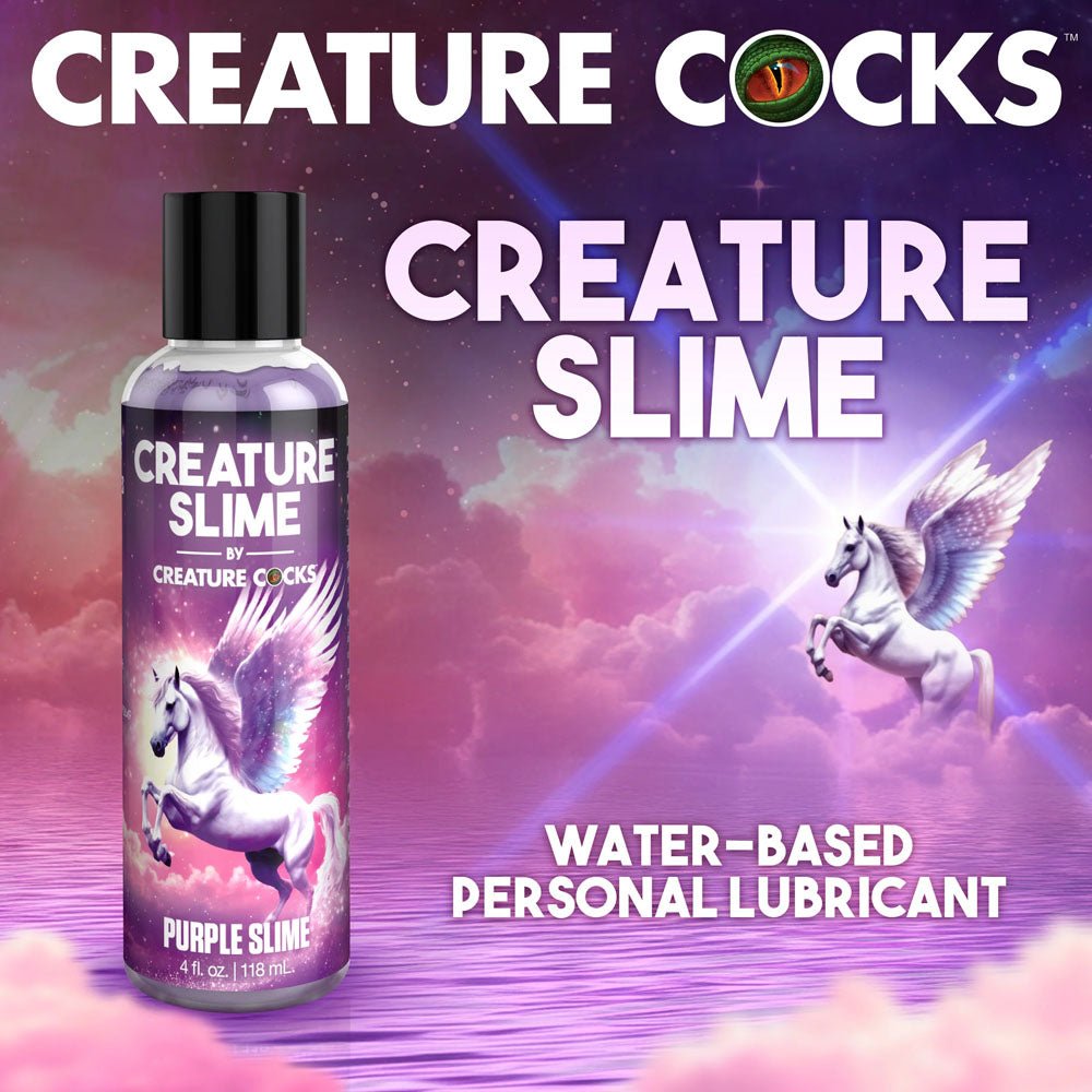 Creature Slime by Creature Cocks - Purple Slime - Purple Water Based Lubricant - 118 ml Bottle - LOTIONS & LUBES