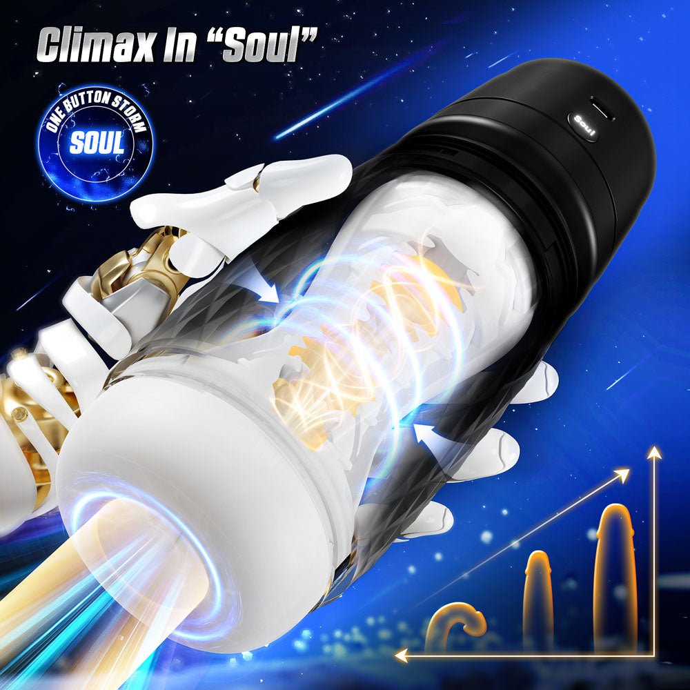 CyberSkin B - Warrior - Sucking & Vibrating Auto Masturbator - MASTURBATORS