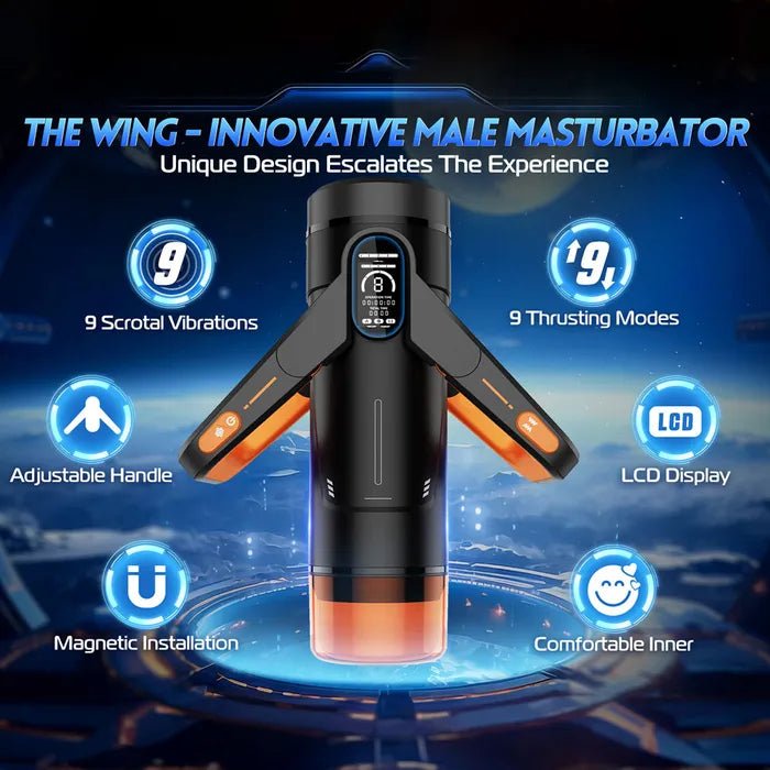 CyberSkin The Wing - Thrusting & Massaging Auto Masturbator with Heater - MASTURBATORS