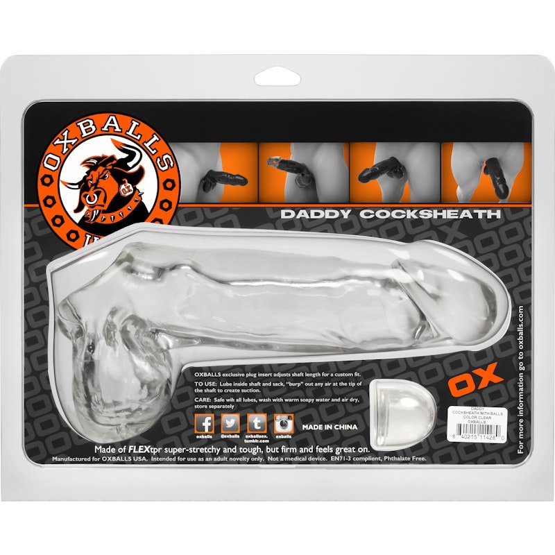 Daddy Cocksheath w Balls Clear - Adult Toys