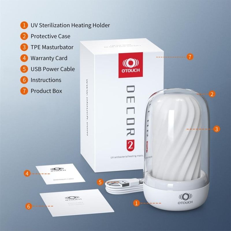 DECOR 2 Masturbator Sleeve w UV Sterilization and Heating Unit - Adult Toys