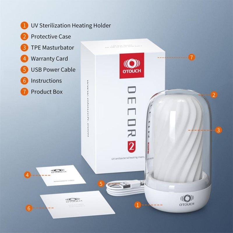 DECOR 2 Masturbator Sleeve w UV Sterilization and Heating Unit - Adult Toys