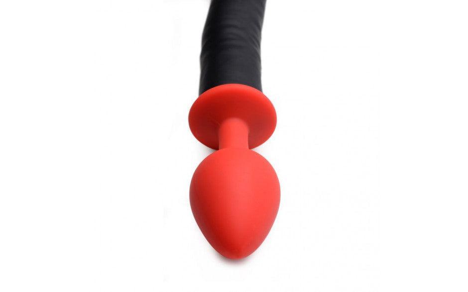 Devil Tail Anal Plug and Horn Set Black - Naughty by Nature Adult Store