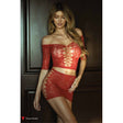 Diamond in the Rough 2 Pc Rhinestone Bodystocking Set with Thong Red - Lingerie - Naughty by Nature Adult Store