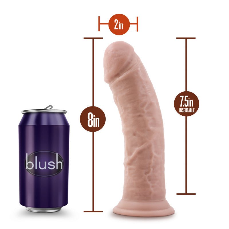 Dr Skin Plus 8 Inch Thick Posable Dildo Flesh Tone 20.3 Cm - DONGS