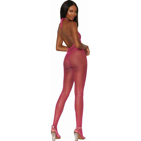 Dreamgirl Diamond Net Bodystocking Neon Pink - Naughty by Nature Adult Store