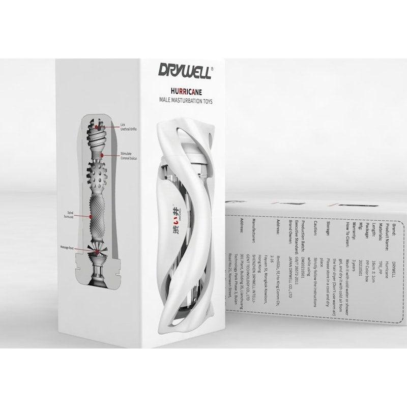 Drywell Hurricane Masturbator ā Ergonomic Silicone Spiral Sleeve - Adult Toys