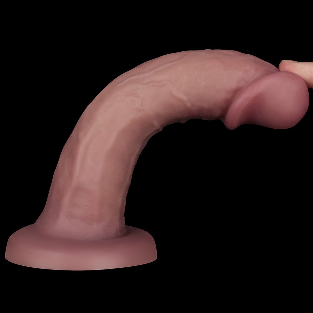 Dual Density Power Cock - 8 Inch Flesh - Vibrating Dong - DONGS